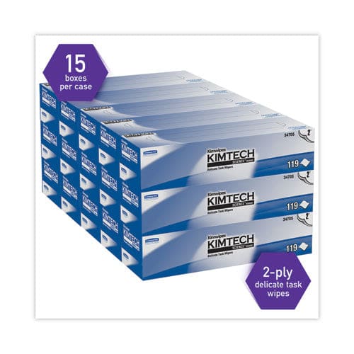 Kimtech Kimwipes Delicate Task Wipers 2-ply 11.8 X 11.8 120/box 15 Boxes/carton - School Supplies - Kimtech™