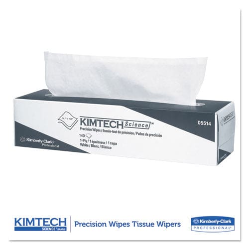 Kimtech Precision Wiper Pop-up Box 1-ply 14.7 X 16.6 White 144/box 15 Boxes/carton - School Supplies - Kimtech™