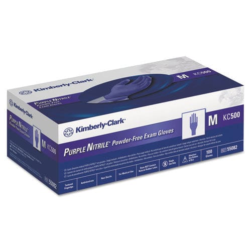 Kimtech Purple Nitrile Exam Gloves 242 Mm Length Medium Purple 1,000/carton - Janitorial & Sanitation - Kimtech™