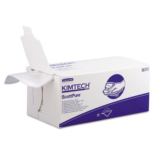 Kimtech Scottpure Wipers 1/4 Fold 12 X 15 White 100/box 4/carton - Janitorial & Sanitation - Kimtech™