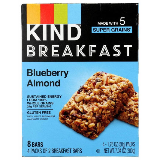 KIND KIND Blueberry Almond Breakfast Bars 4 Count, 7.04 oz