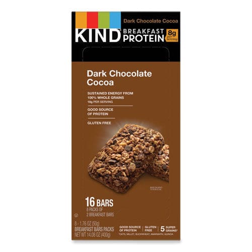 KIND Breakfast Protein Bars Dark Chocolate Cocoa 50 G Box 8/pack - Food Service - KIND