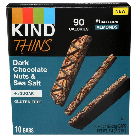 KIND Kind Dark Chocolate Almond Sea Salt Thins, 7.4 Oz