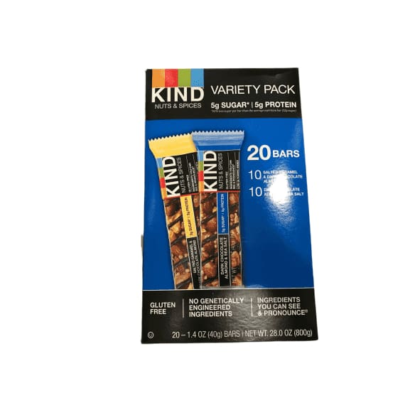 Kind Nut And Spices Bar Variety Pack, 20 Count - ShelHealth.Com