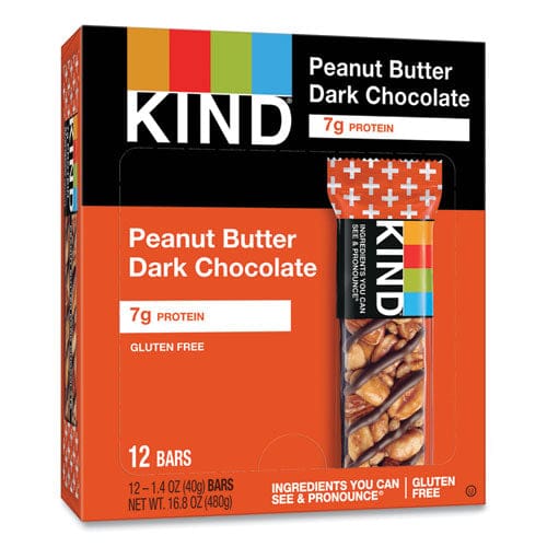 KIND Plus Nutrition Boost Bar Peanut Butter Dark Chocolate/protein 1.4 Oz 12/box - Food Service - KIND