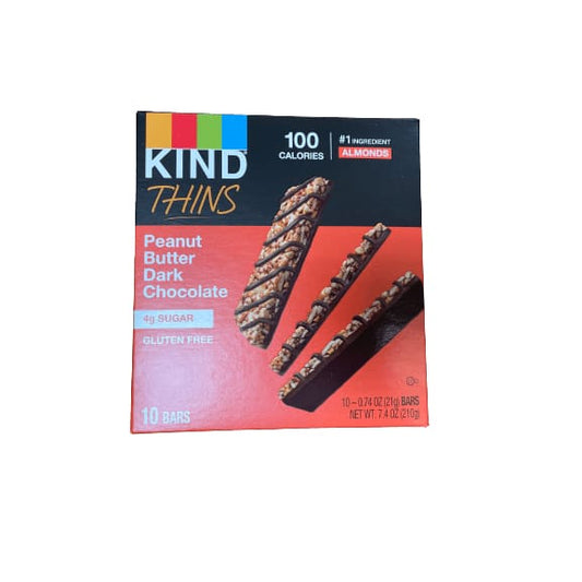 KIND Kind Thins Peanut Butter Dark Chocolate,10 Bars, 7.4 oz