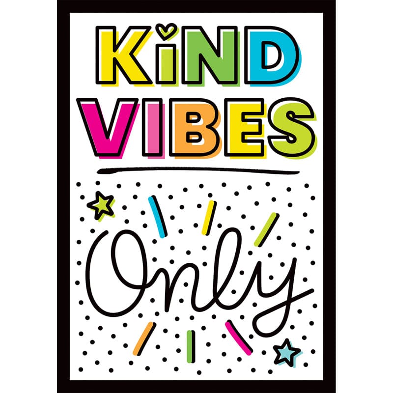 Kind Vibes Only Poster (Pack of 12) - Classroom Theme - Carson Dellosa Education