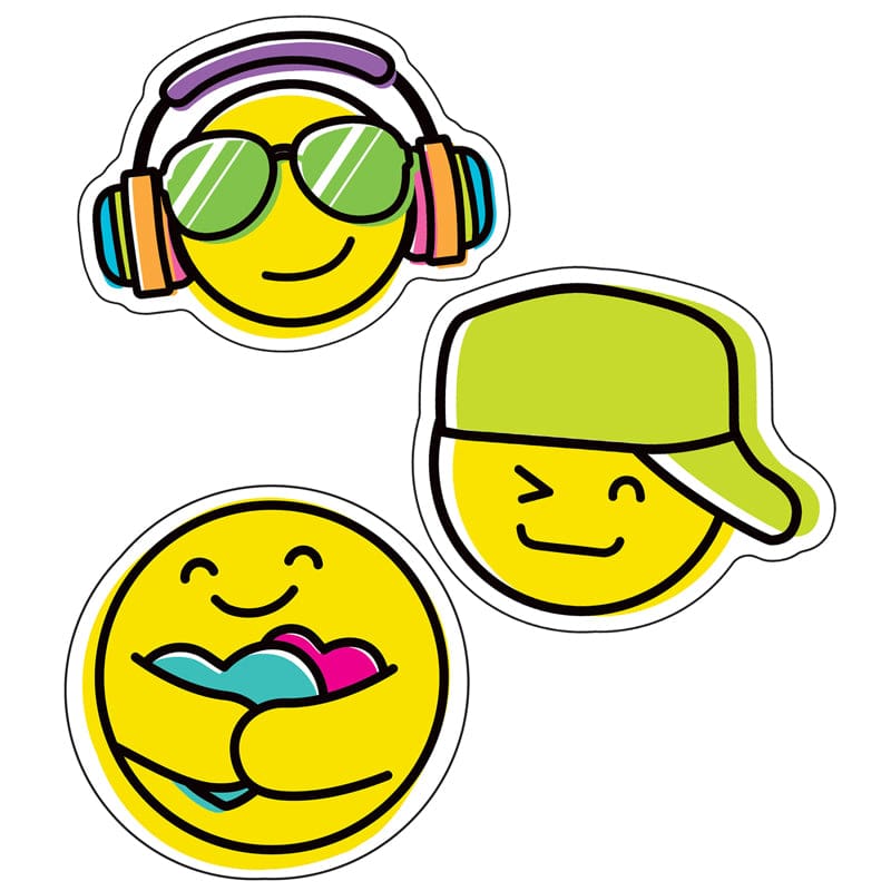 Kind Vibes Smiley Faces Cut Outs (Pack of 8) - Accents - Carson Dellosa Education