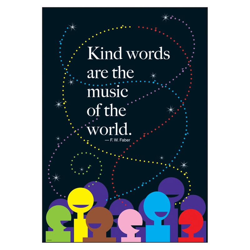 Kind Words Are The Music Lp Large Posters (Pack of 12) - Motivational - Trend Enterprises Inc.