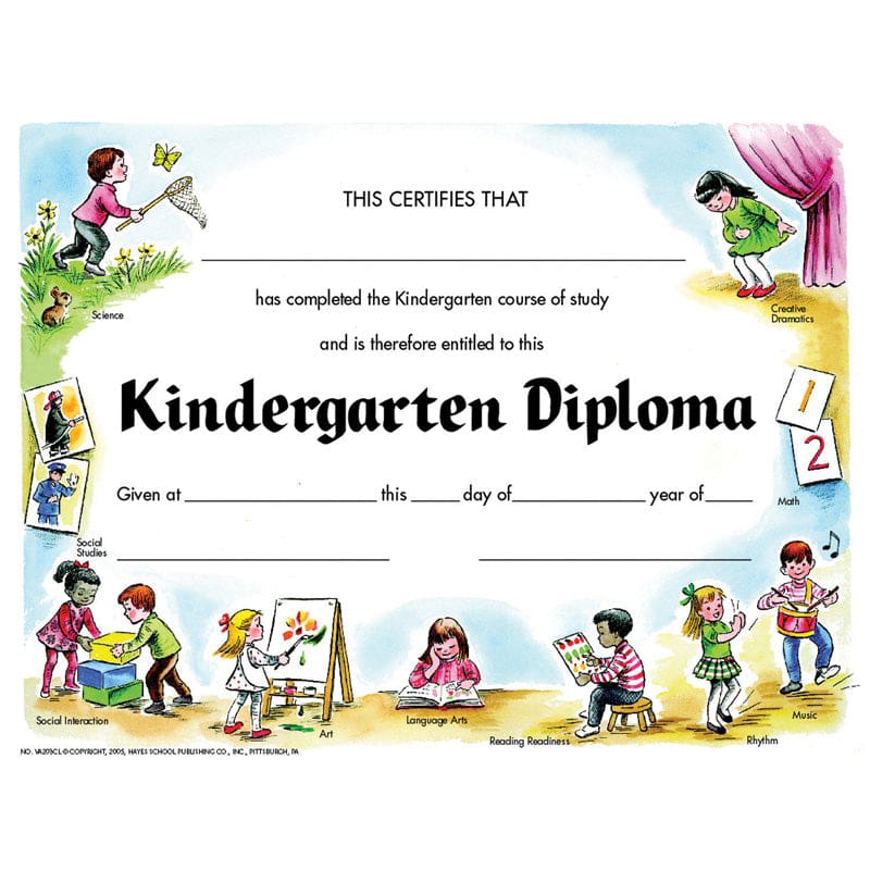 Kindegarten Diploma 30Pk Certificate (Pack of 10) - Certificates - Flipside
