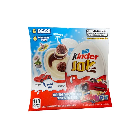 Kinder Joy Kinder JOY Eggs, 6 Count, Individually Wrapped Bulk Chocolate Candy Eggs With Toys Inside, 4.2 oz