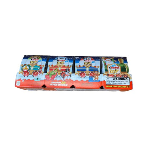 Kinder Joy Eggs Holiday Sweet Cream and Chocolate Wafers with Toy Inside Great for Holiday Stocking Stuffers 0.7 oz 4 Eggs - Kinder
