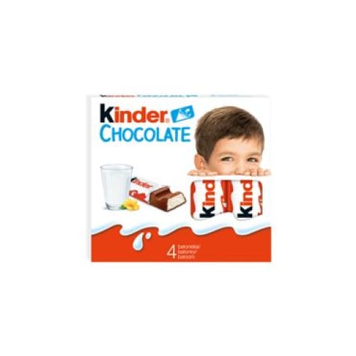 Kinder Milk Chocolate Candy Bars with Creamy Milk Filling 1.76 oz (50 g) - Kinder