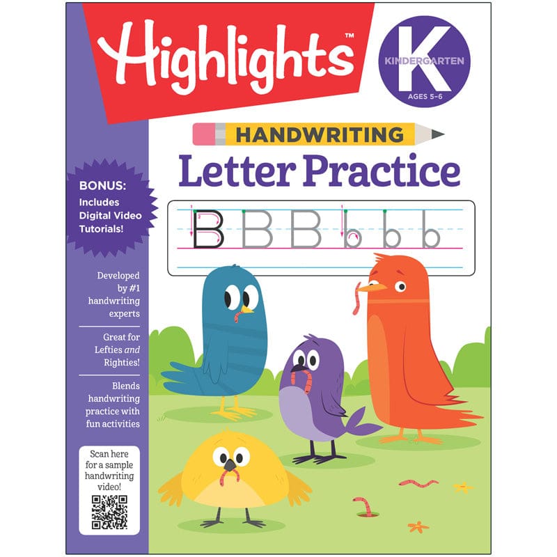 Kindergarten Handwriting Letter Practice Highlights (Pack of 8) - Handwriting Skills - Highlights For Children