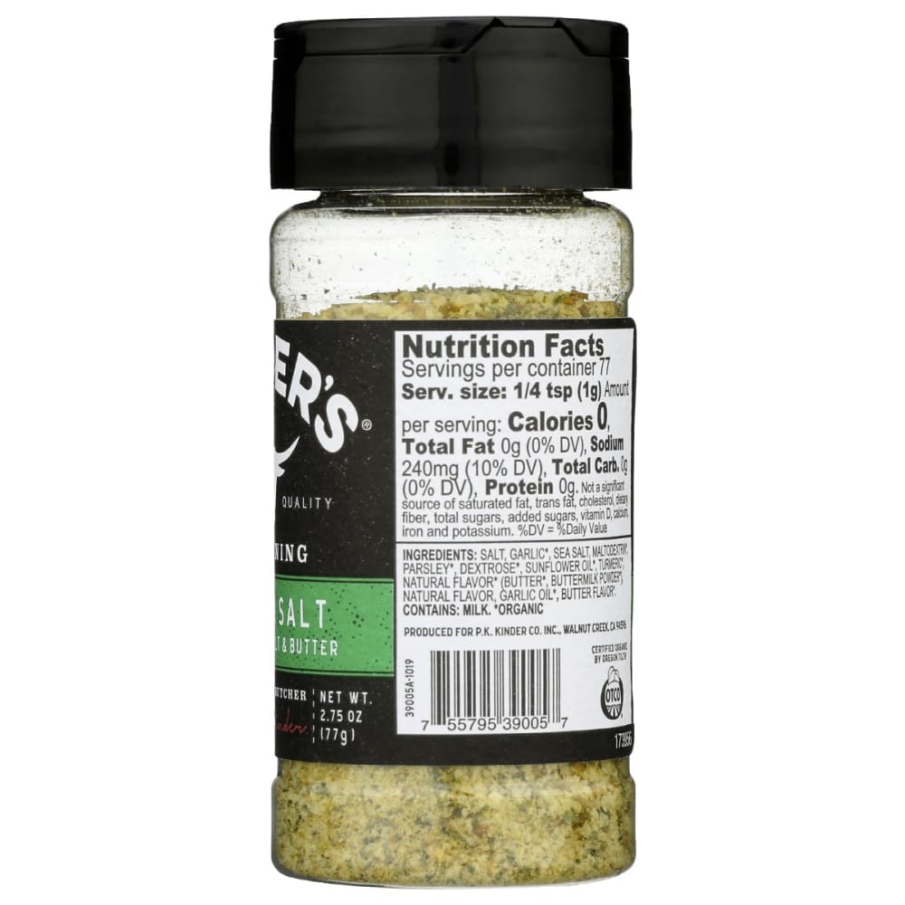 KINDERS: Seasoning Organic Master Salt 2.75 oz - Grocery > Cooking & Baking > Seasonings - KINDERS