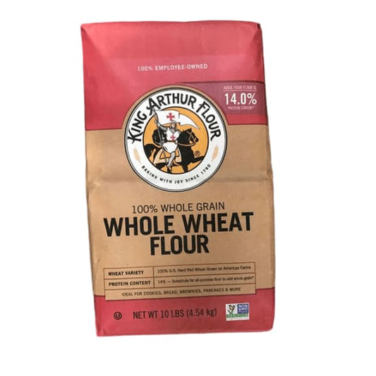 King Arthur Whole Wheat Flour,  100% Whole Grain, 10 lbs. - ShelHealth.Com