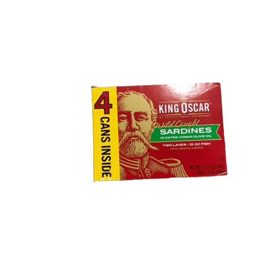 King Oscar Sardines Extra Virgin Olive Oil, 3.75-Ounce Cans (Pack of 4) - ShelHealth.Com