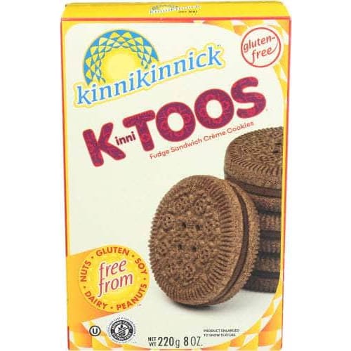 KINNIKINNICK Kinnikinnick Kinnitoos Fudge Sandwich Creme Cookies, 8 Oz