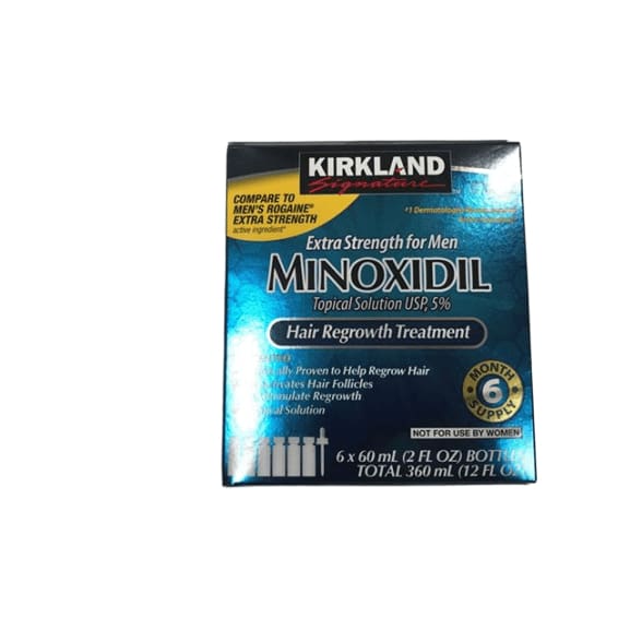Kirkland 5% Extra Strength Minoxidil Topical Solution Hair Regrowth for Men - 6 Months - ShelHealth.Com