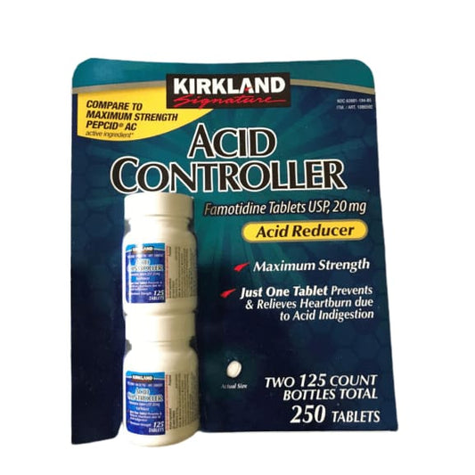 Kirkland Signature Acid Controller 20mg, 250 Count Tablets - ShelHealth.Com