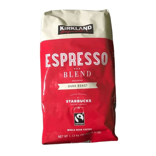 Kirkland Signature Dark Roast ESPRESSO BLEND Coffee Roasted By Starbucks, 40 Oz. - ShelHealth.Com