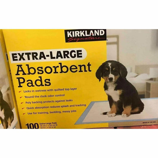 Kirkland Signature Extra-Large Absorbent Pads, 100 Large Pads, 30x23 (Original Version) - ShelHealth.Com