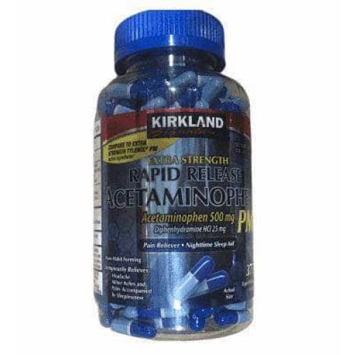 Kirkland Signature Kirkland Signature Extra Strength Rapid Release Acetaminophen PM 500mg - 375 Gelcaps