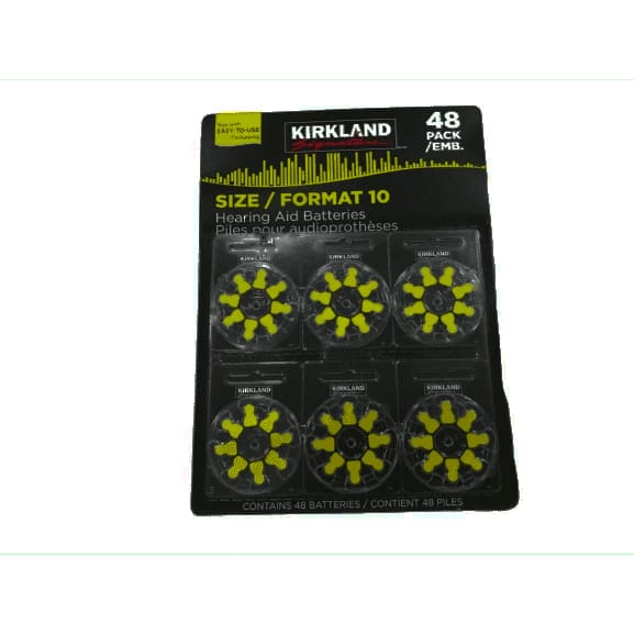 Kirkland Signature Hearing Aid Batteries, Size 10 (48-Pack) - ShelHealth.Com