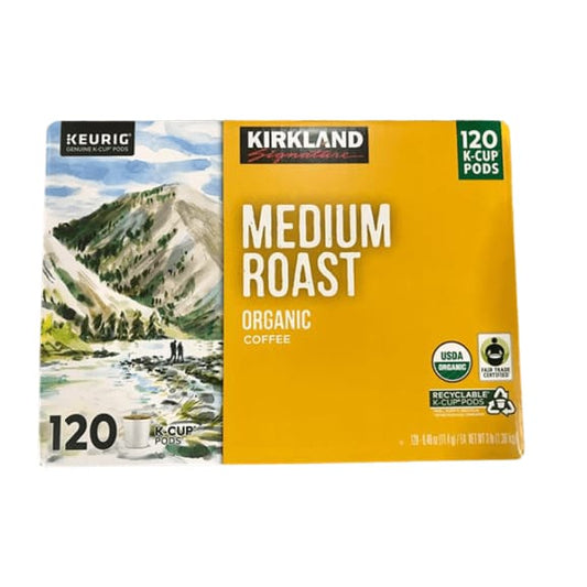 Kirkland Signature Medium Roast Organic Coffee, 120 K-Cup Pods - ShelHealth.Com