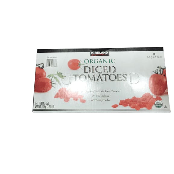 Kirkland Signature Organic Diced Tomato Organic 8 ct - 14.5 oz. - ShelHealth.Com