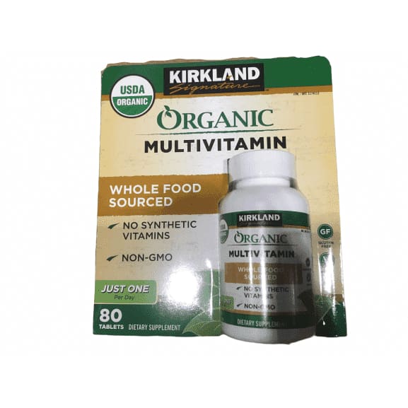 Kirkland Signature Organic Multivitamin - 80 Coated Tablets - ShelHealth.Com