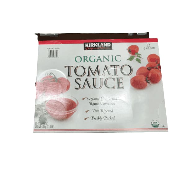 Kirkland Signature Organic Tomato Sauce, 12 x 15 oz cans - ShelHealth.Com