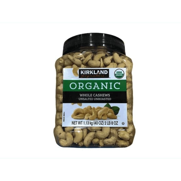 Kirkland Signature Organic Unsalted Cashews, 40 oz - ShelHealth.Com