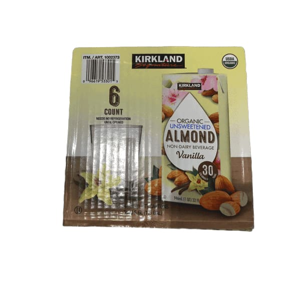 Kirkland Signature Organic Unsweetened Almond Non-Dairy Milk Beverage, 192 fl. oz. - ShelHealth.Com