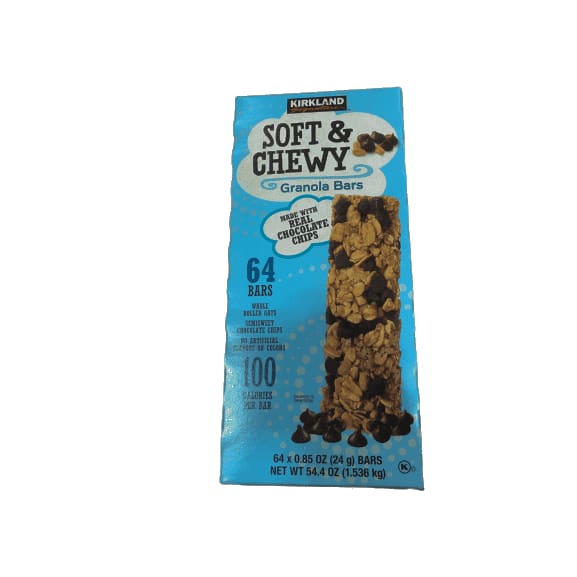 Kirkland Signature Soft & Chewy Chocolate Chips Granola Bars, 54.4 oz - ShelHealth.Com