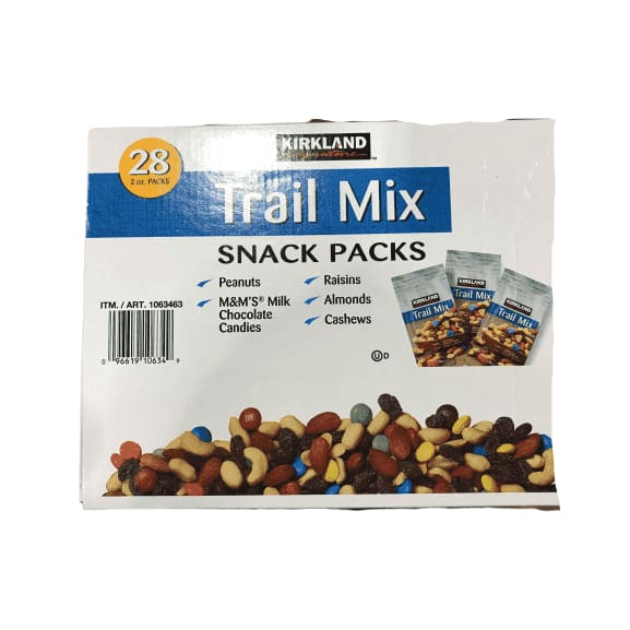 Kirkland Signature Trail Mix Snack Pack, 28 Count, 3.52 Pound - ShelHealth.Com