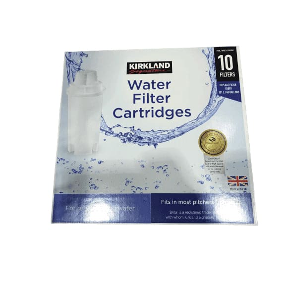 Kirkland Signature Water Filter Cartridges for Brita Pitchers, 10 Refills - ShelHealth.Com