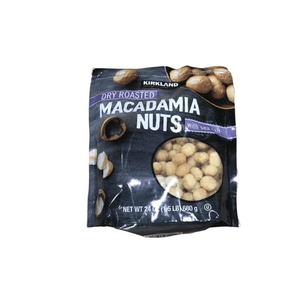 Kirkland Signatures Dry Roasted Macadamia Nuts with Sea Salt 24 Oz. - ShelHealth.Com
