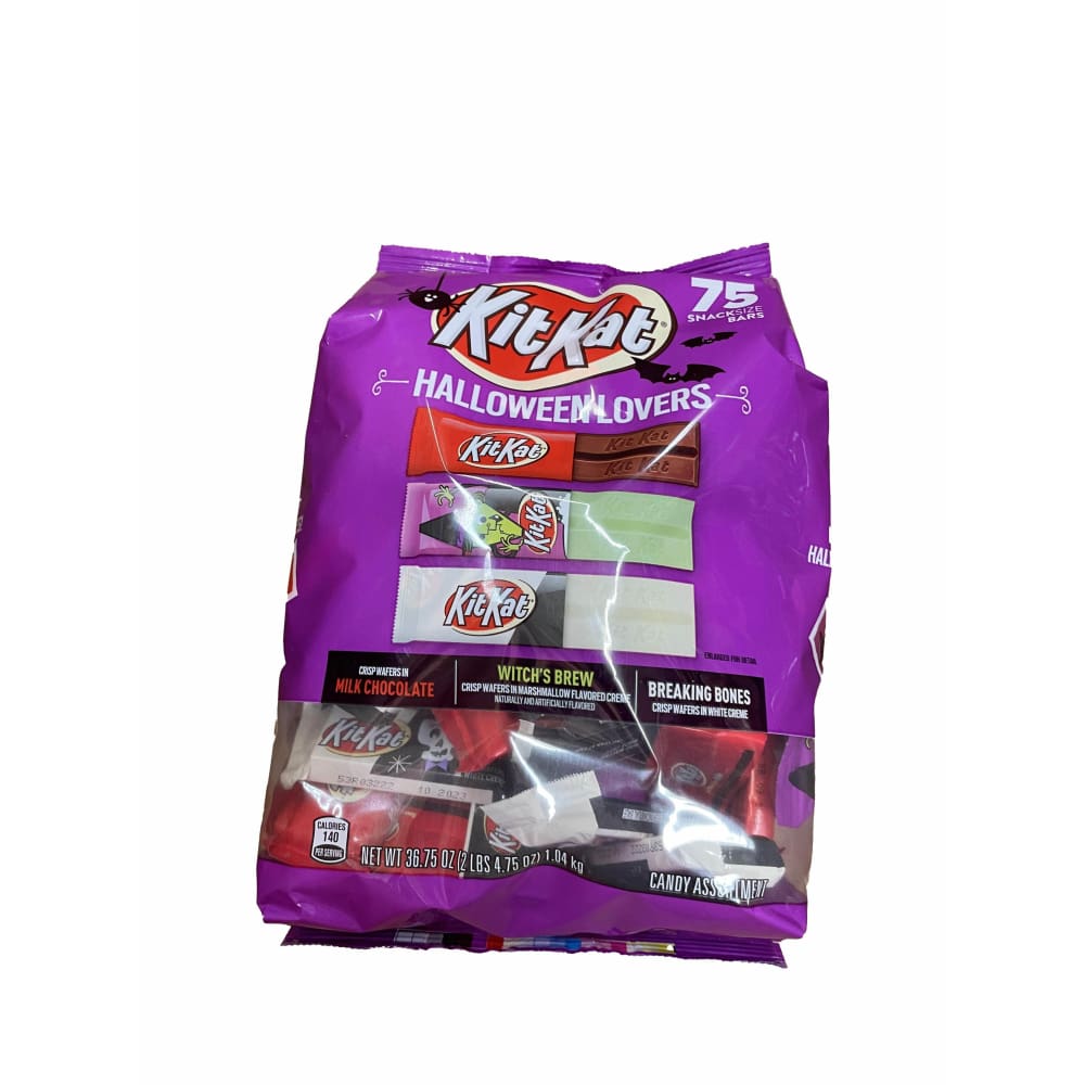 KITKAT KIT KAT®, Halloween Lovers Assorted Milk Chocolate and Creme Snack Size Wafer Candy Bars, Halloween, 36.75 oz, Bulk Variety Bag (75 Pieces)