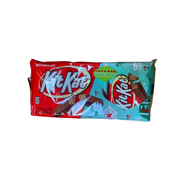 KIT KAT® Milk Chocolate Wafer Candy Christmas 1.5 oz Bars (6 Count) - KIT KAT