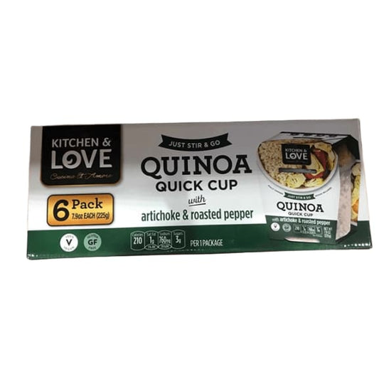 Kitchen & Love Artichoke and Roasted Pepper Quinoa Quick Meal, 6 Pack - ShelHealth.Com