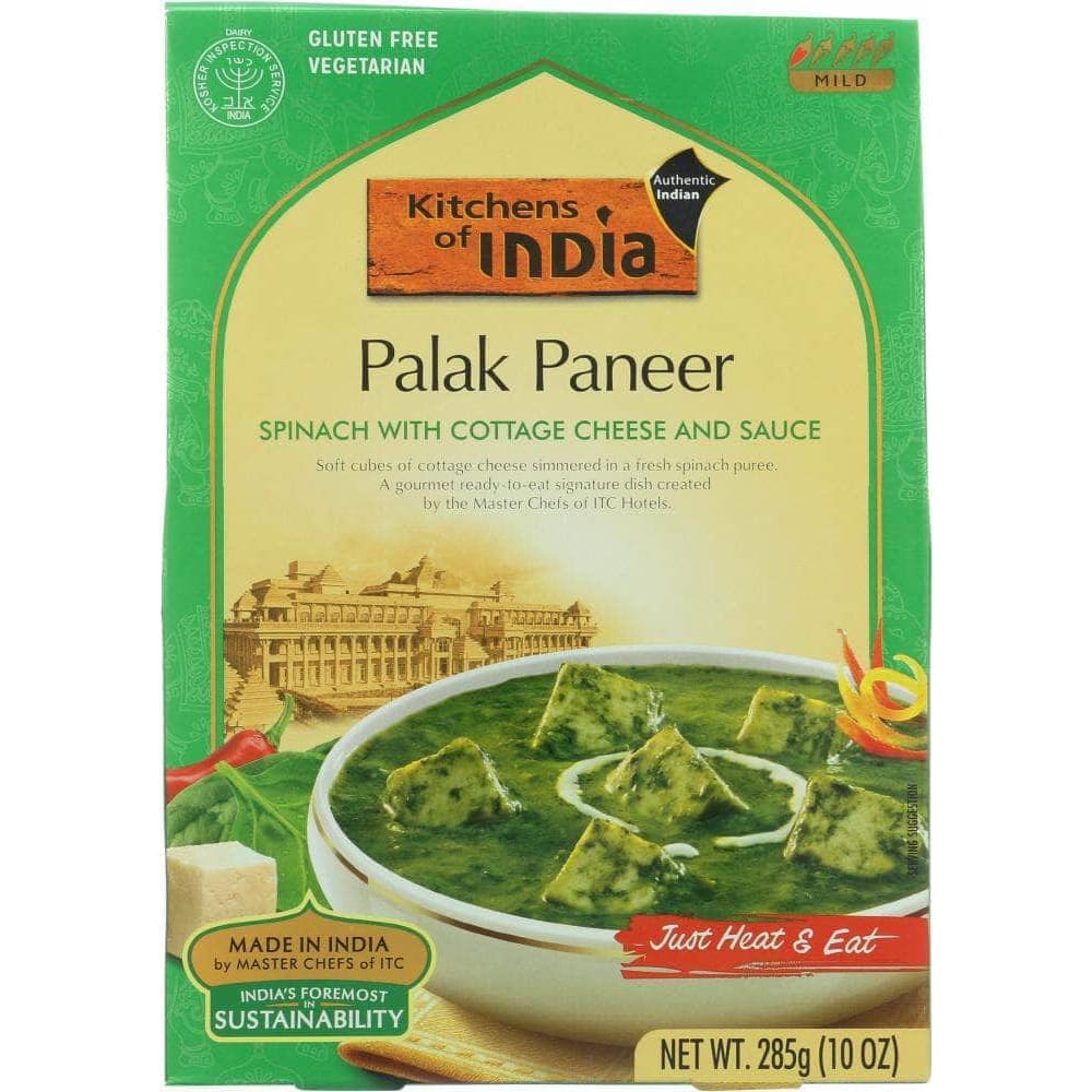 Kitchens Of India Kitchens Of India Palak Paneer Spinach with Cottage Cheese and Sauce, 10 oz