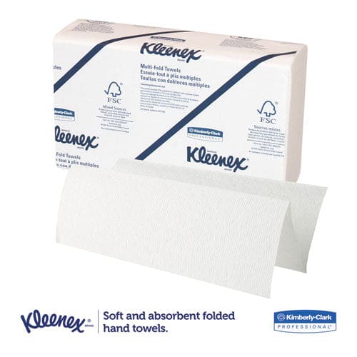 Kleenex Multi-fold Paper Towels Convenience 9.2 X 9.4 White 150/pack 8 Packs/carton - Janitorial & Sanitation - Kleenex®