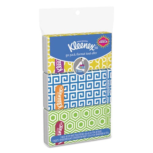 Kleenex On The Go Packs Facial Tissues 3-ply White 10 Sheets/pouch 3 Pouches/pack 36 Packs/carton - Janitorial & Sanitation - Kleenex®