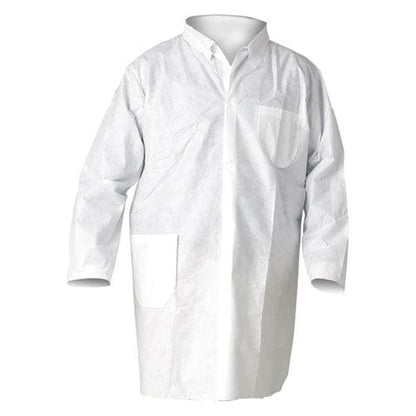 KleenGuard A20 Breathable Particle Protection Lab Coats Snap Closure/open Wrists/pockets X-large White 25/carton - Janitorial & Sanitation -