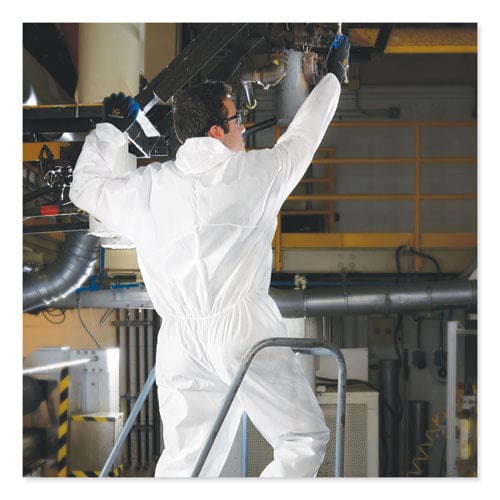 KleenGuard A20 Elastic Back And Ankle Hood And Boot Coveralls X-large White 24/carton - Janitorial & Sanitation - KleenGuard™