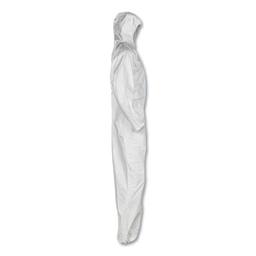 KleenGuard A20 Elastic Back Cuff And Ankle Hooded Coveralls Zip X-large White 24/carton - Janitorial & Sanitation - KleenGuard™