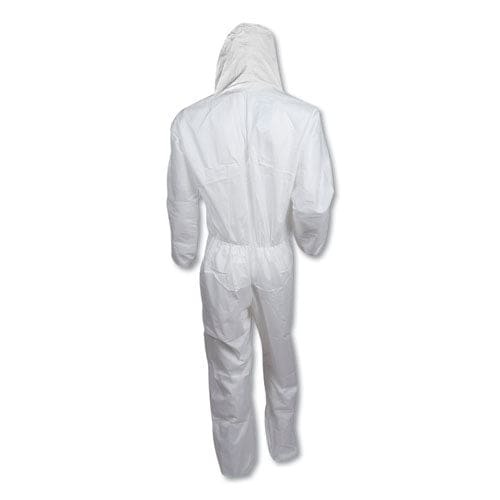 KleenGuard A20 Elastic Back Cuff And Ankles Hooded Coveralls 4x-large White 20/carton - Janitorial & Sanitation - KleenGuard™