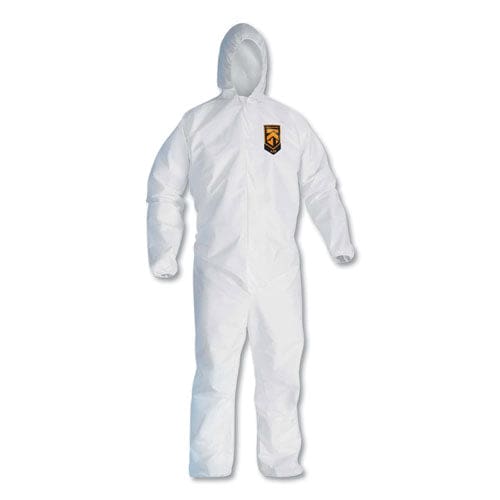 KleenGuard A20 Elastic Back Cuff And Ankles Hooded Coveralls 4x-large White 20/carton - Janitorial & Sanitation - KleenGuard™