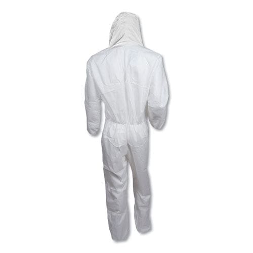 KleenGuard A30 Elastic-back And Cuff Hooded Coveralls 2x-large White 25/carton - Janitorial & Sanitation - KleenGuard™